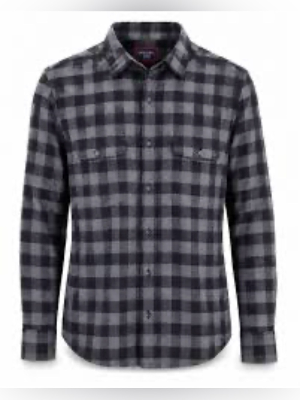 UNTUCKit Men's Black & Gray Plaid Button-Down Shirt, Style Name Vigouroux, Sz. M